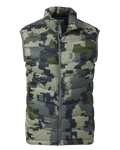 Front of Super Down LT Vest in Verde Camouflage