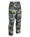 Front of Super Down LT Pant in Vias Camouflage