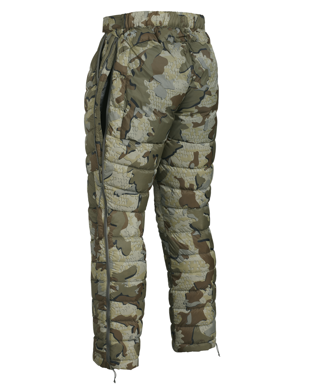 Back of Super Down LT Pant in Valo Camouflage