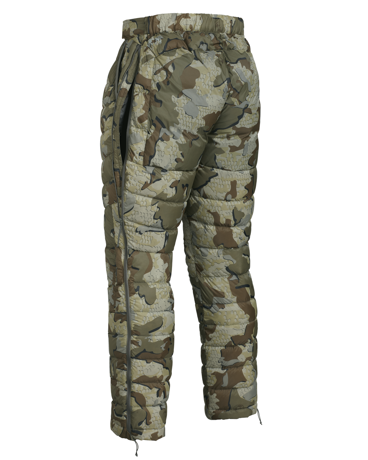 Back of Super Down LT Pant in Valo Camouflage