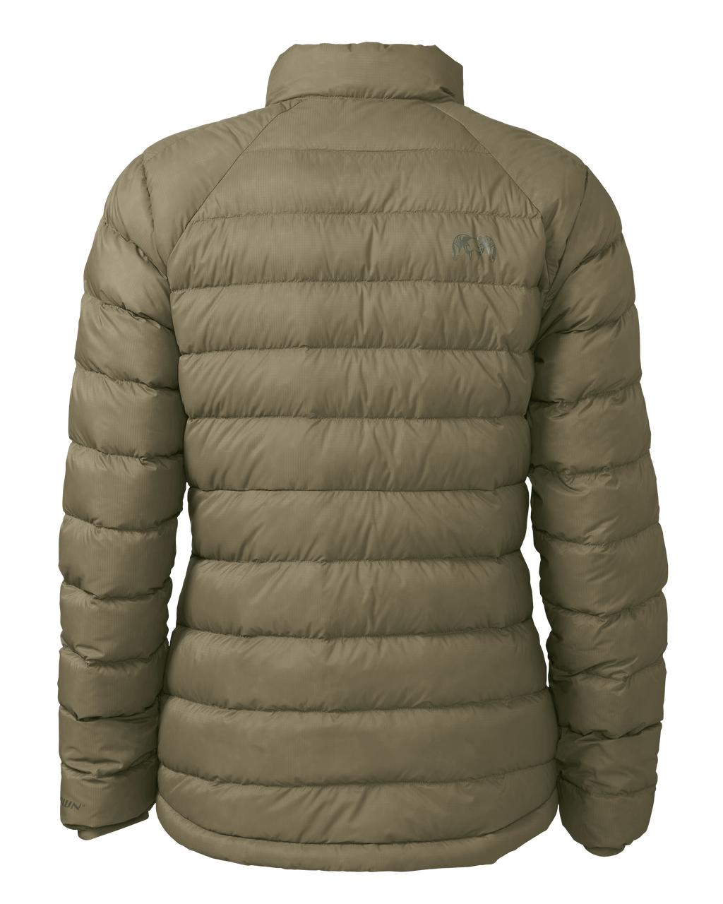 Back of Women's Super Down LT Jacket in Khaki