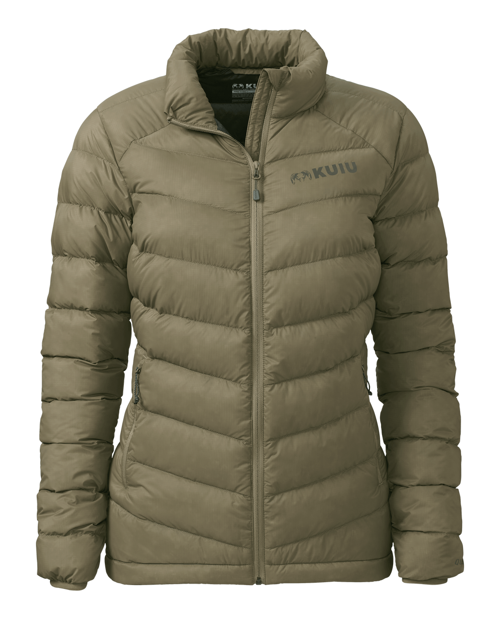 Front of Women's Super Down LT Jacket in Khaki