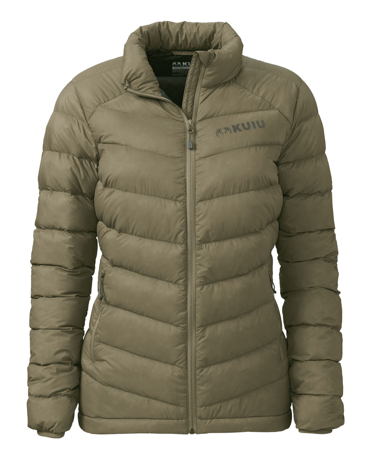 Front of Women's Super Down LT Jacket in Khaki