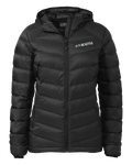 Front of Women's Super Down LT Hooded Jacket in Black