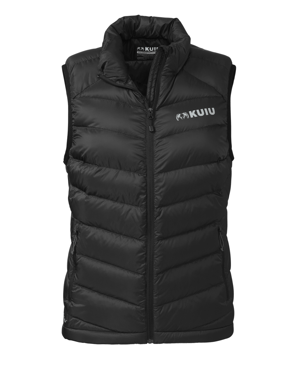 Front of Women's Super Down LT Vest in Black
