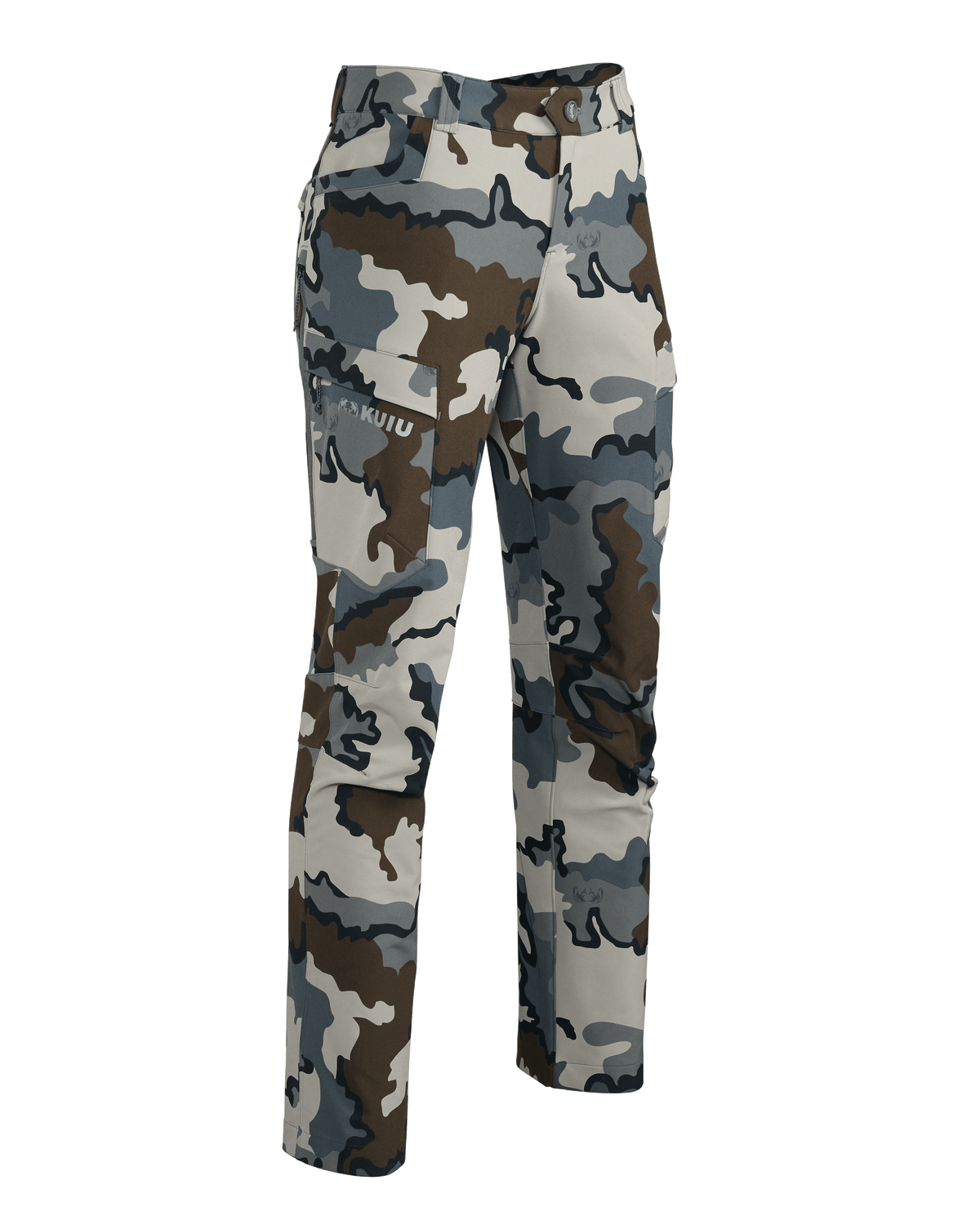 Front of Women's Attack Pant in Vias Camouflage