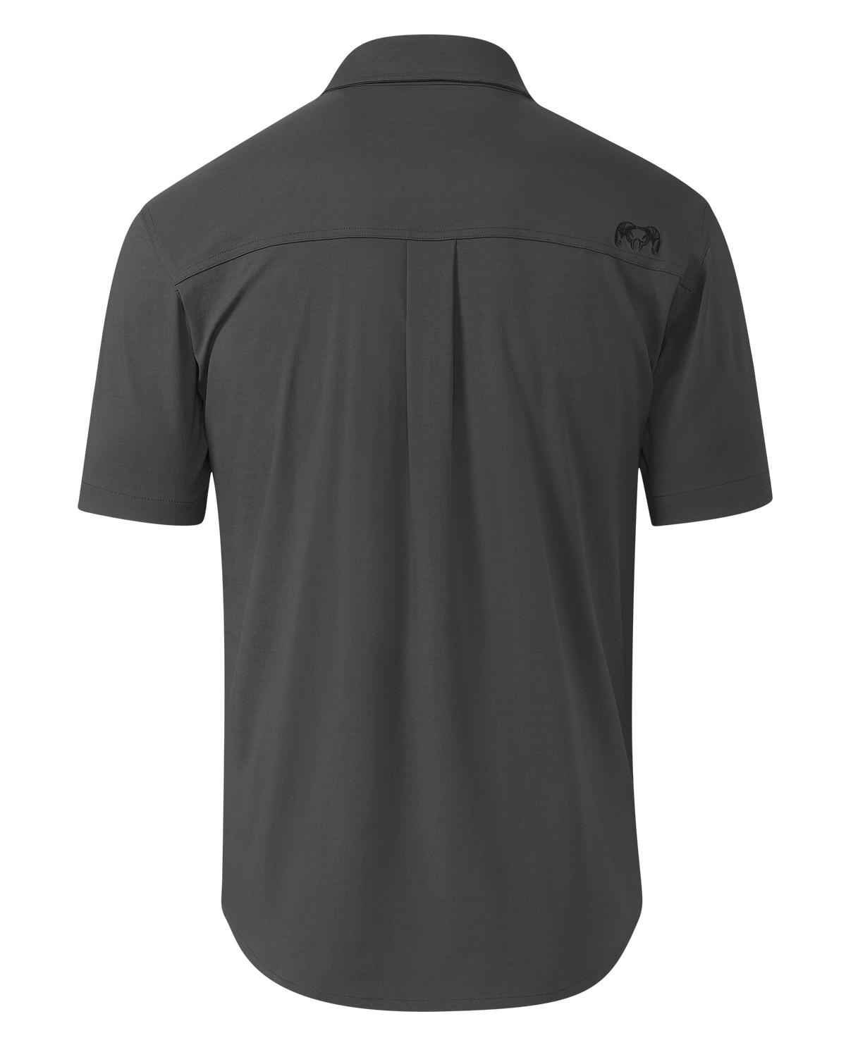 Back of Motive SS Workgrade Shirt in Asphalt Grey