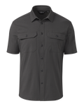 Front of Motive SS Workgrade Shirt in Asphalt Grey