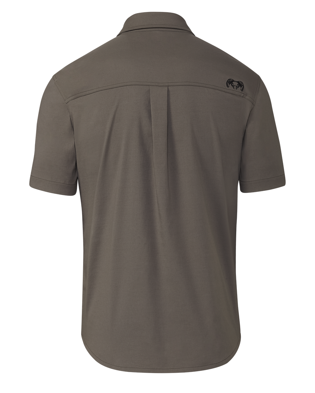 Back of Motive SS Workgrade Shirt in Rodeo Brown