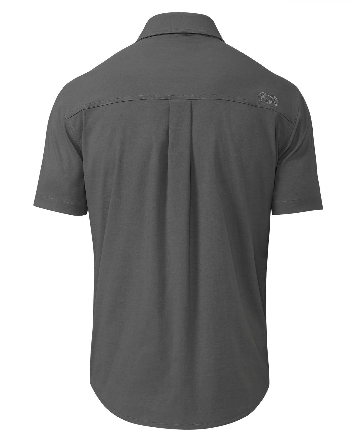 Back of Motive Short Sleeve Shirt in Stone