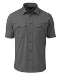 Front of Motive Short Sleeve Shirt in Stone