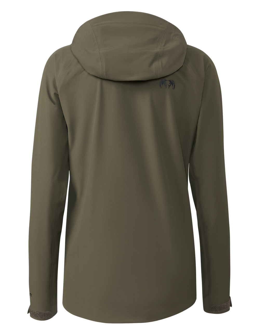 Back of Women's Chugach TR Rain Jacket in Ash Brown Color