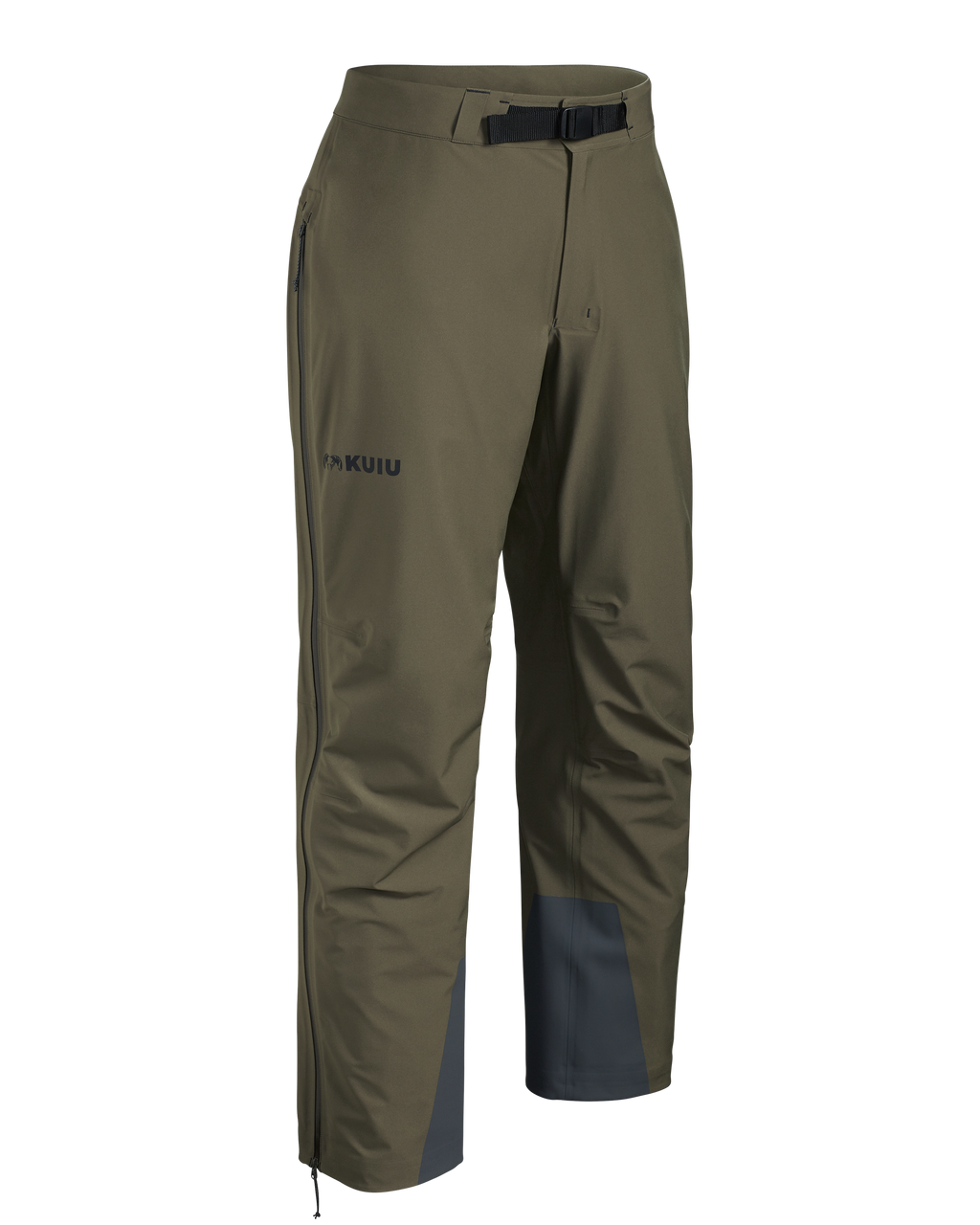 Front of Women's Chugach Rain Pant in Ash Brown Color