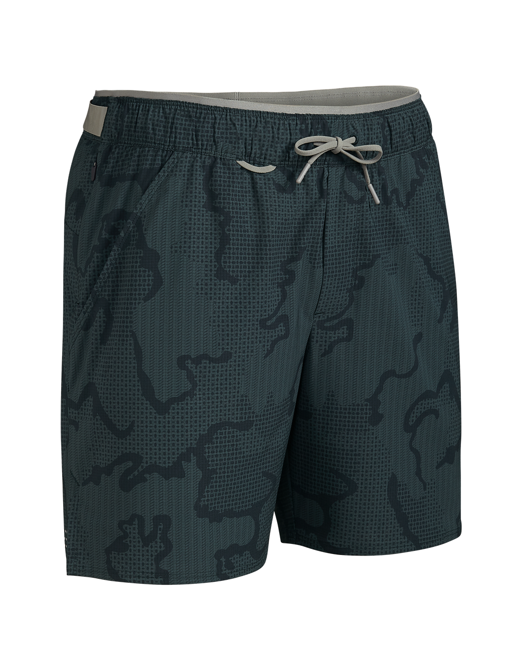 Front of EnduroTrainer Lined 7" Short in Dark Iron Blue/Grey Tonal