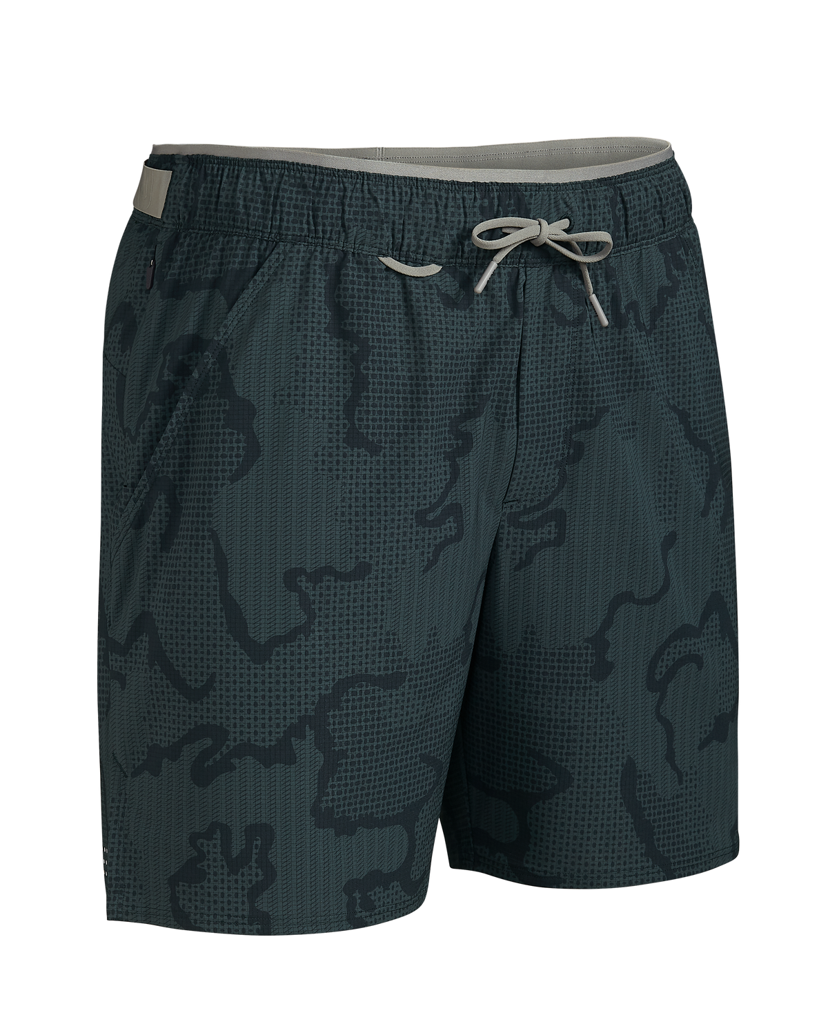 Front of EnduroTrainer Lined 7" Short in Dark Iron Blue/Grey Tonal