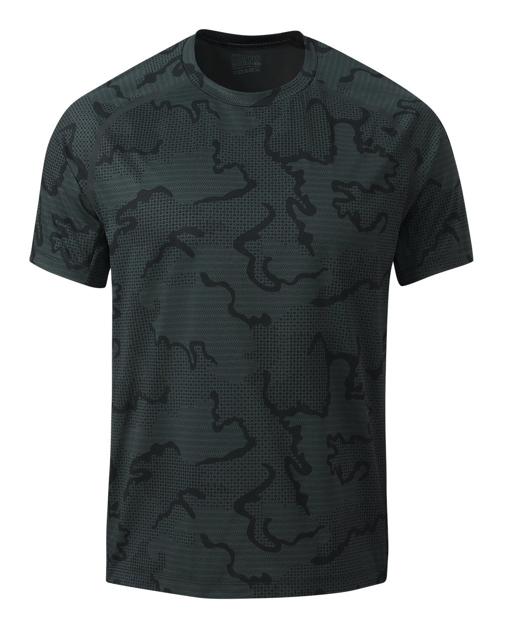 Front of TrailTrainer Short Sleeve Crew in Dark Iron Tonal