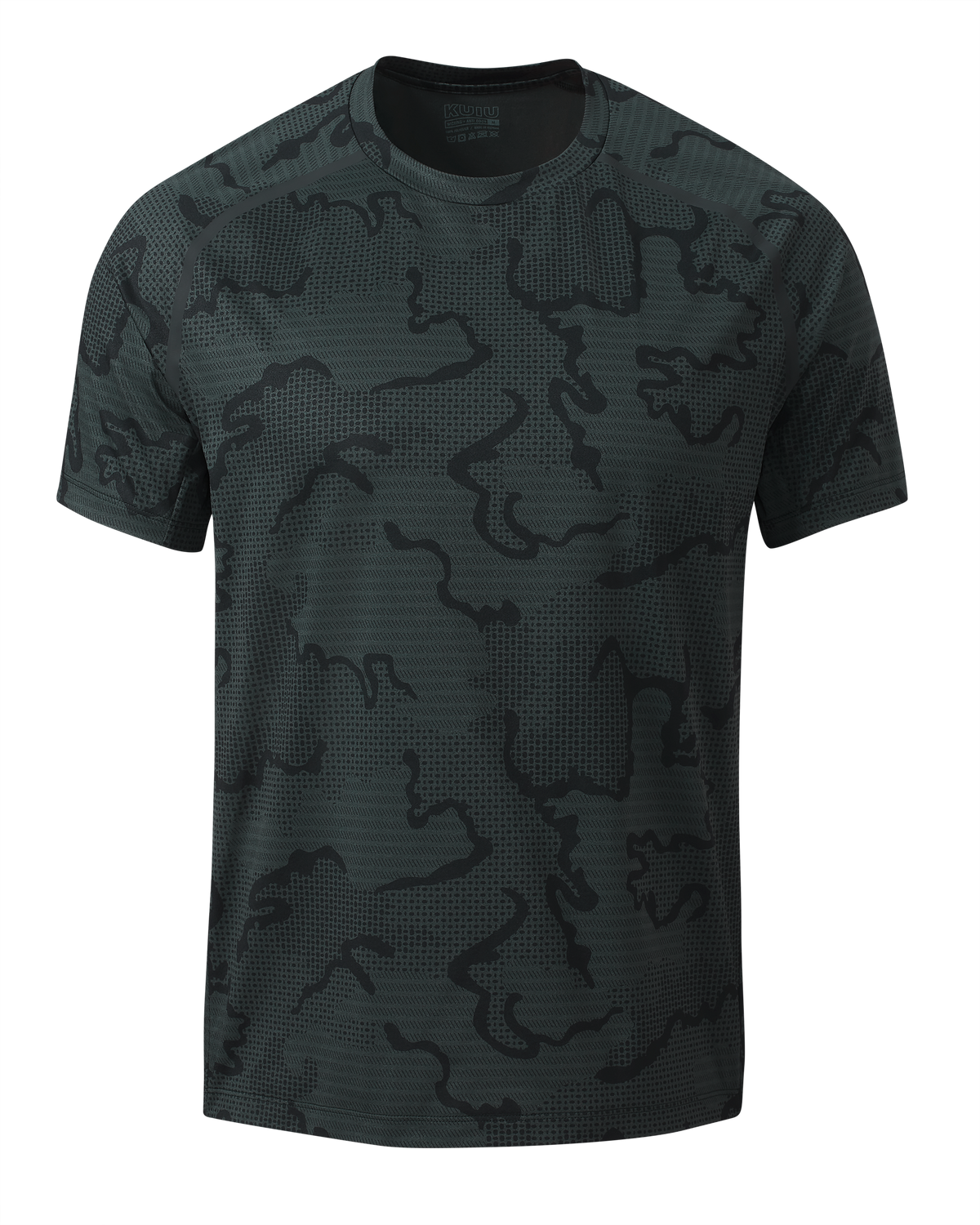 Front of TrailTrainer Short Sleeve Crew in Dark Iron Tonal
