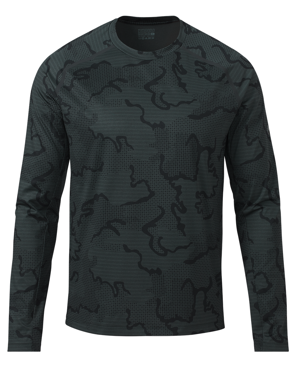 Front of TrailTrainer Long Sleeve Crew in Dark Iron Tonal