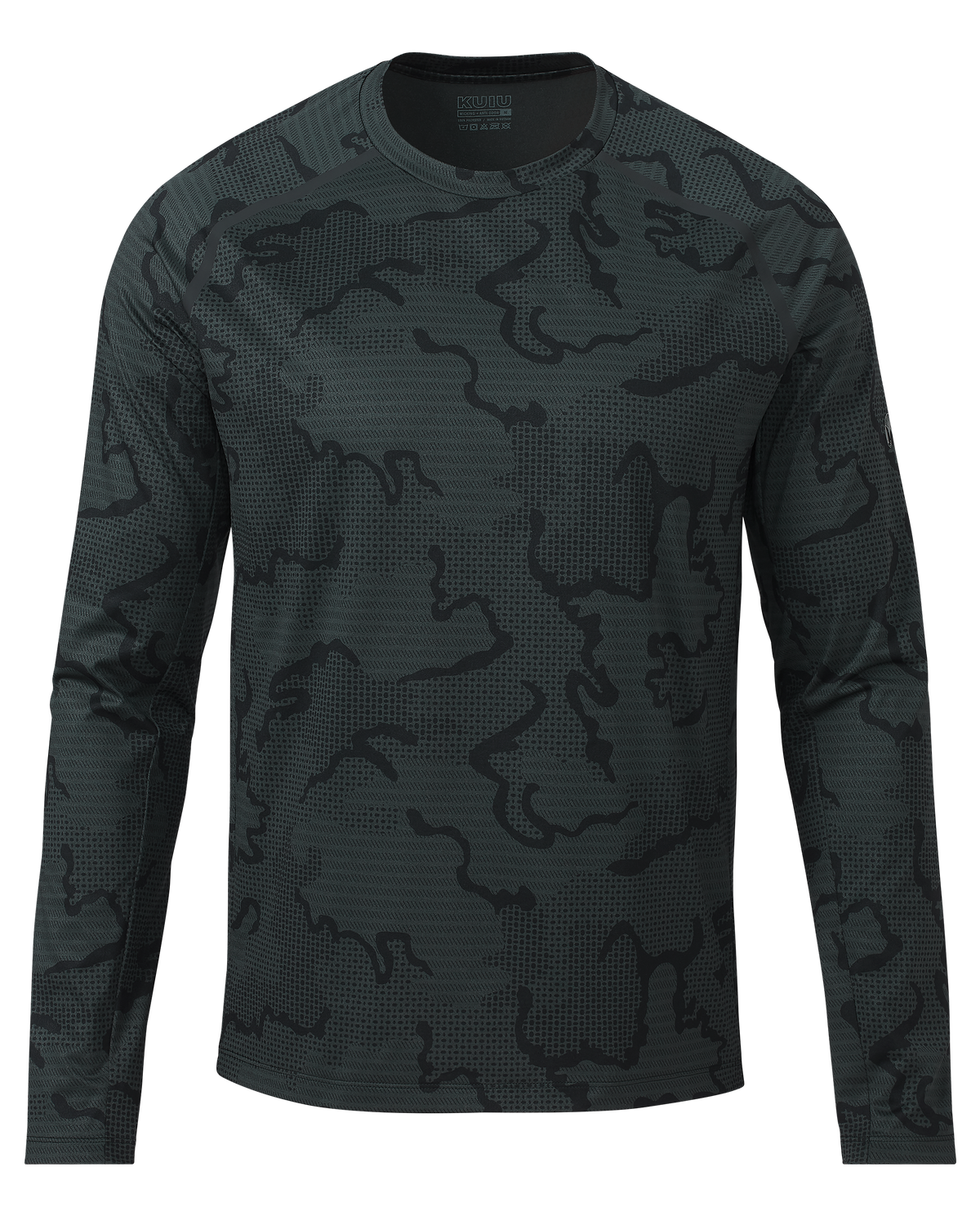 Front of TrailTrainer Long Sleeve Crew in Dark Iron Tonal