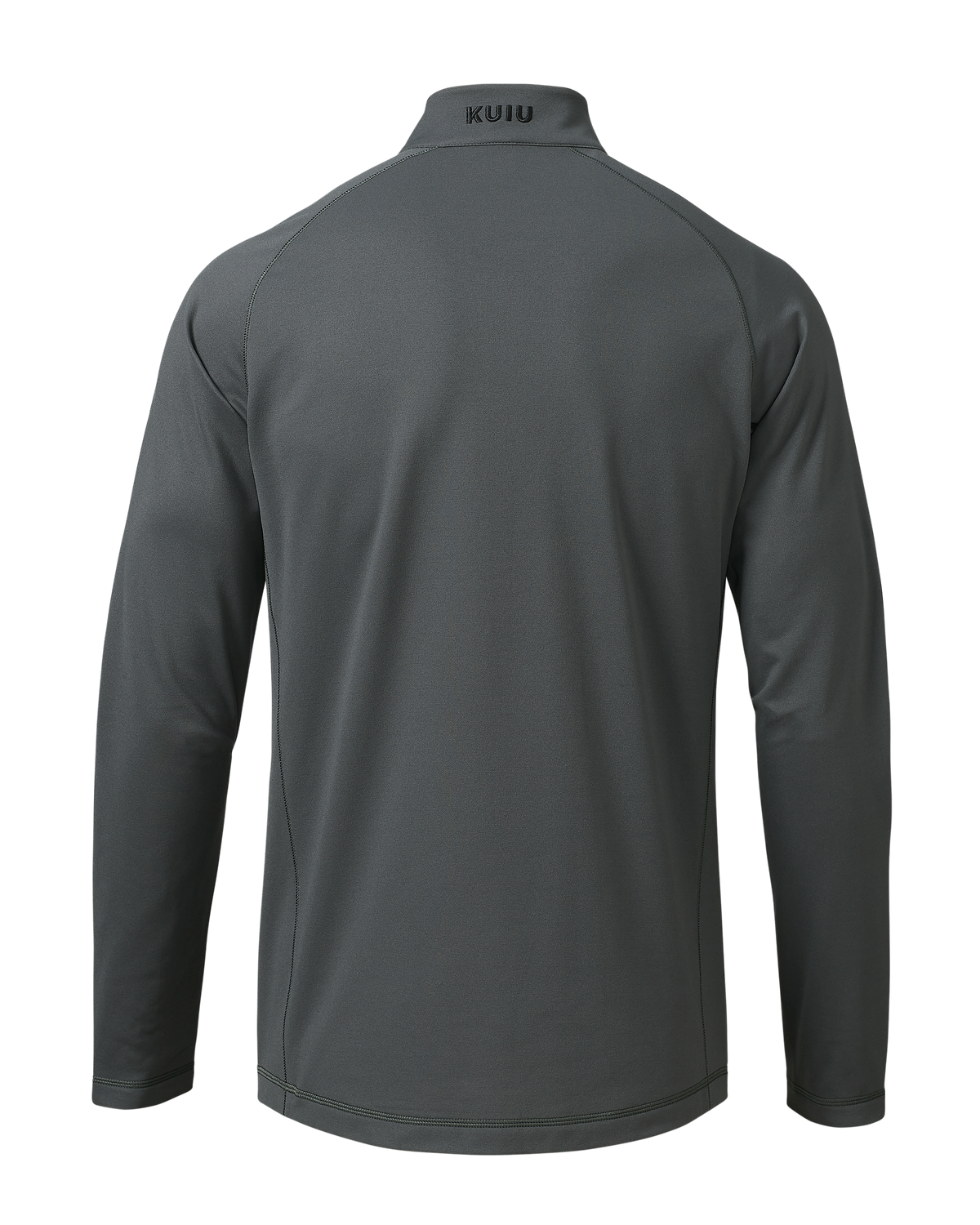 Back of TrailTrainer Fleece Zip-T in Cast Iron Grey