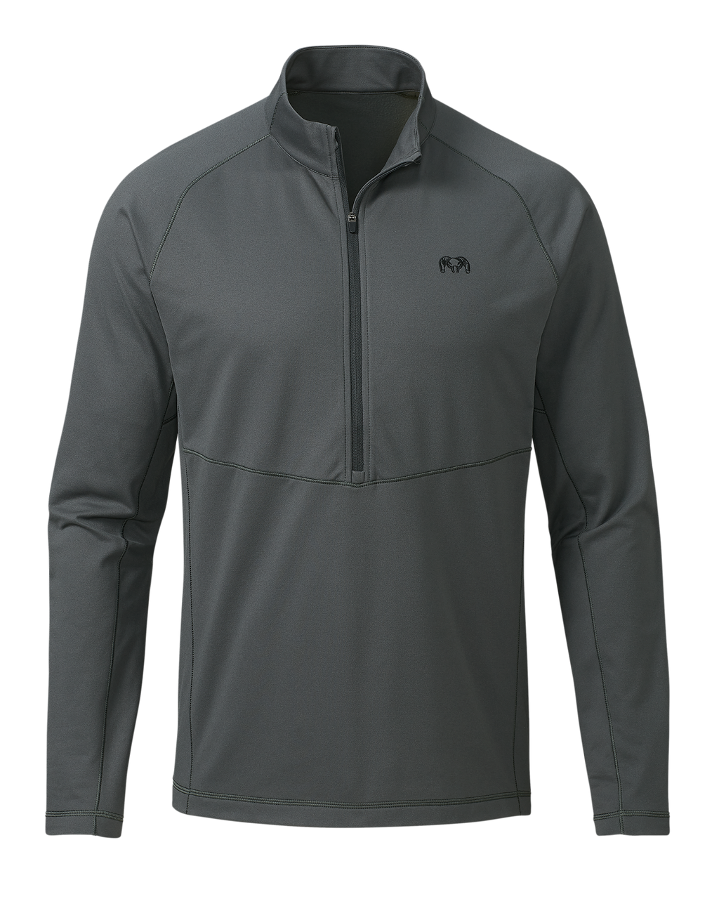 Front of TrailTrainer Fleece Zip-T in Cast Iron Grey