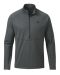 Front of TrailTrainer Fleece Zip-T in Cast Iron Grey