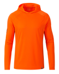 Front of Workgrade Sun Hoodie in Blaze Orange