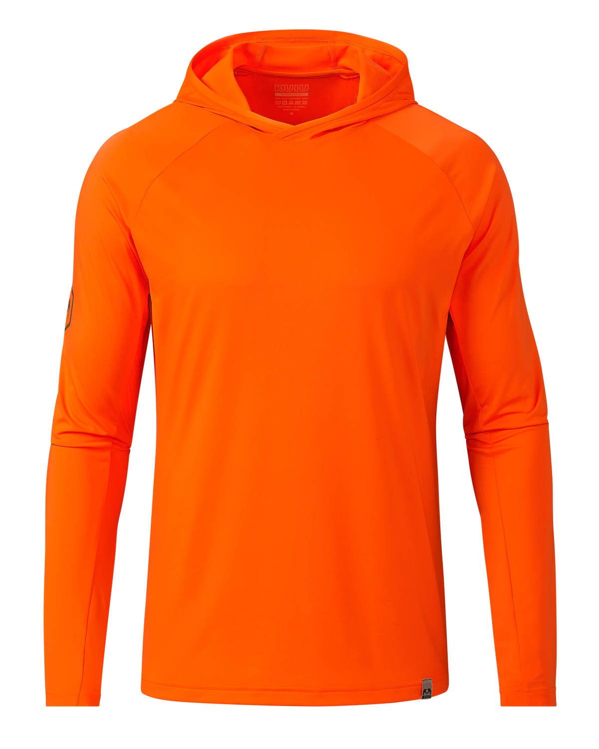 Front of Workgrade Sun Hoodie in Blaze Orange