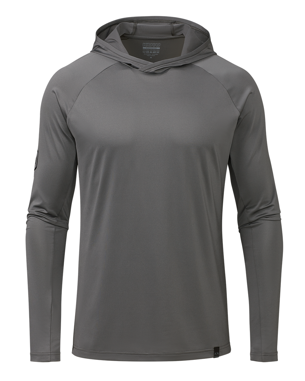 Front of Workgrade Sun Hoodie in Castle Rock Grey