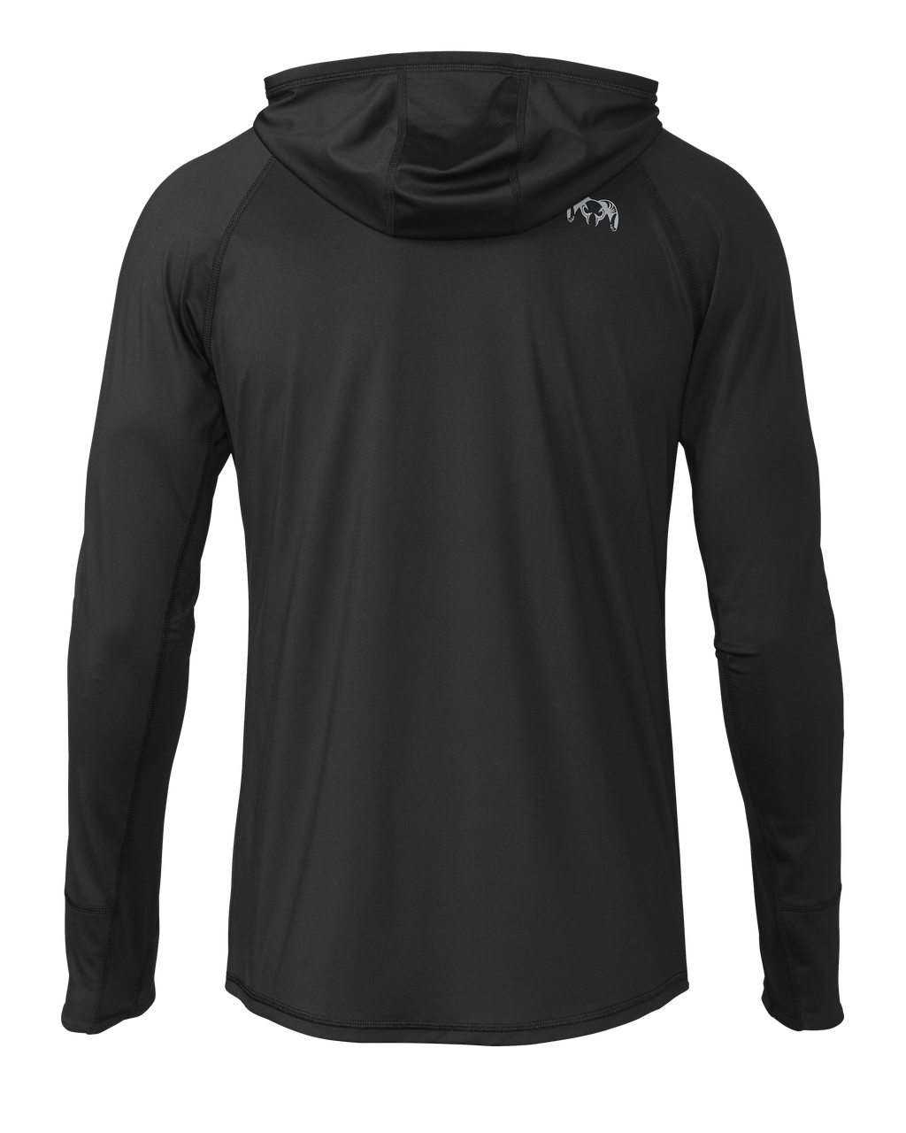 Back of Gila Long Sleeve Hoodie in Black