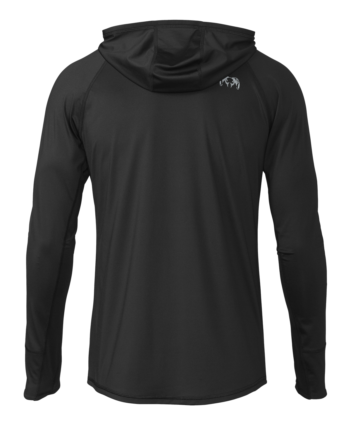 Back of Gila Long Sleeve Hoodie in Black