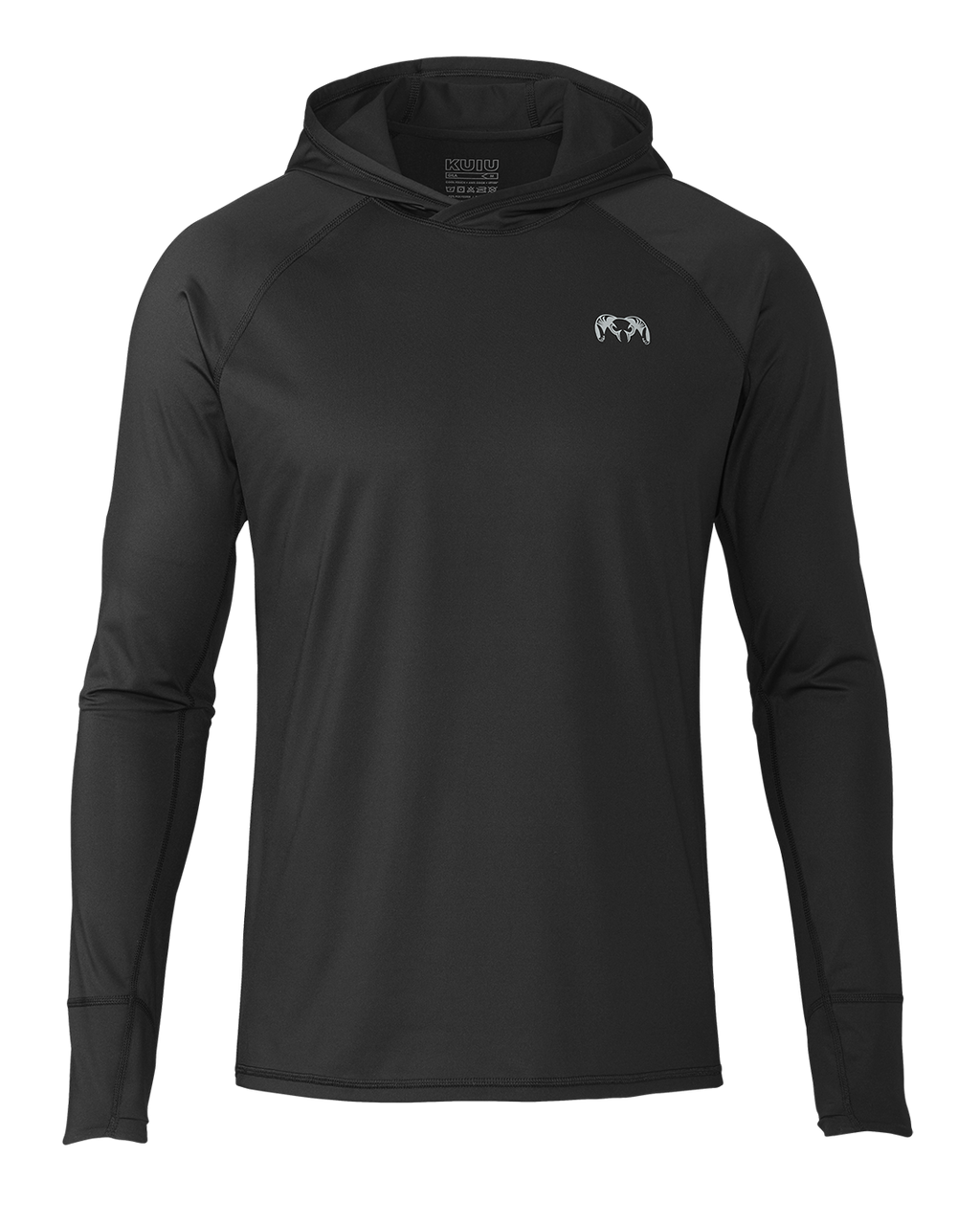 Front of Gila Long Sleeve Hoodie in Black