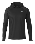 Front of Gila Long Sleeve Hoodie in Black
