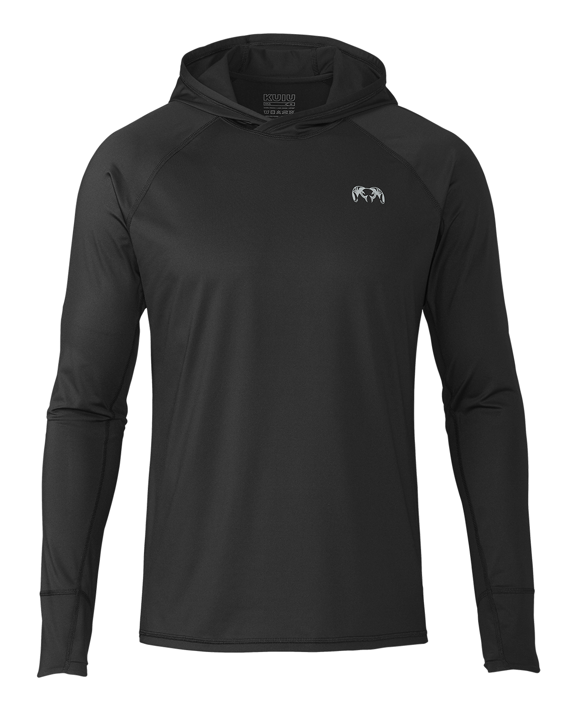 Front of Gila Long Sleeve Hoodie in Black