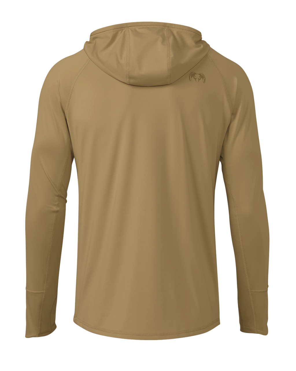 Back of Gila LS Hoodie in Dune Khaki