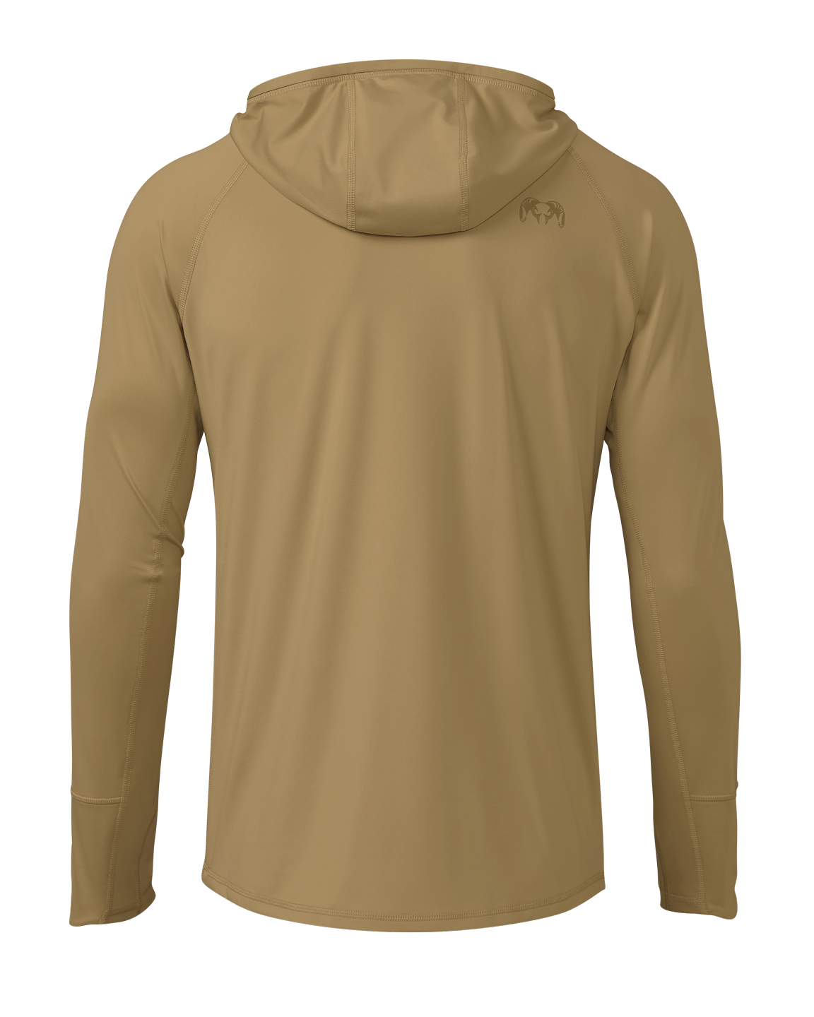 Back of Gila LS Hoodie in Dune Khaki