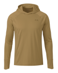 Front of Gila LS Hoodie in Dune Khaki