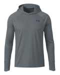 Front of Gila LS Hoodie in Slate Grey