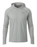 Front of Gila LS Hoodie in Talus Grey