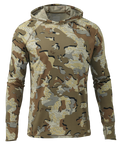 Front of Gila Long Sleeve Hoodie Shirt in Valo Camouflage