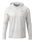 Front of Gila Long Sleeve Hoodie in Skyline TOPO Print