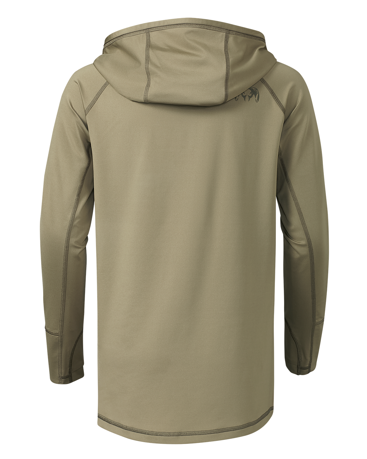 Back of Youth Gila LS Hoodie in Khaki