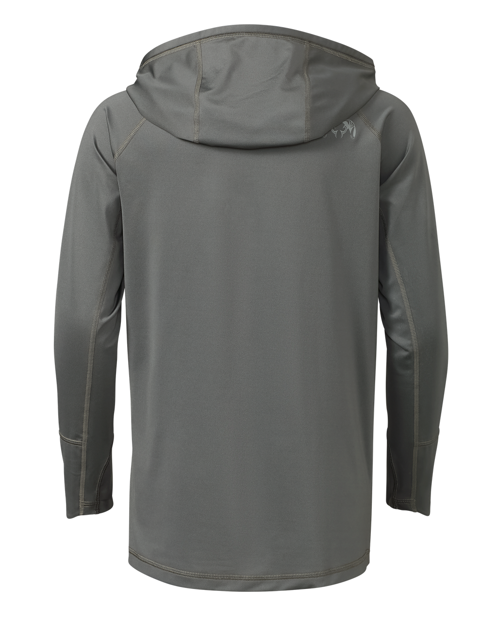 Back of Youth Gila LS Hoodie in Stone Grey