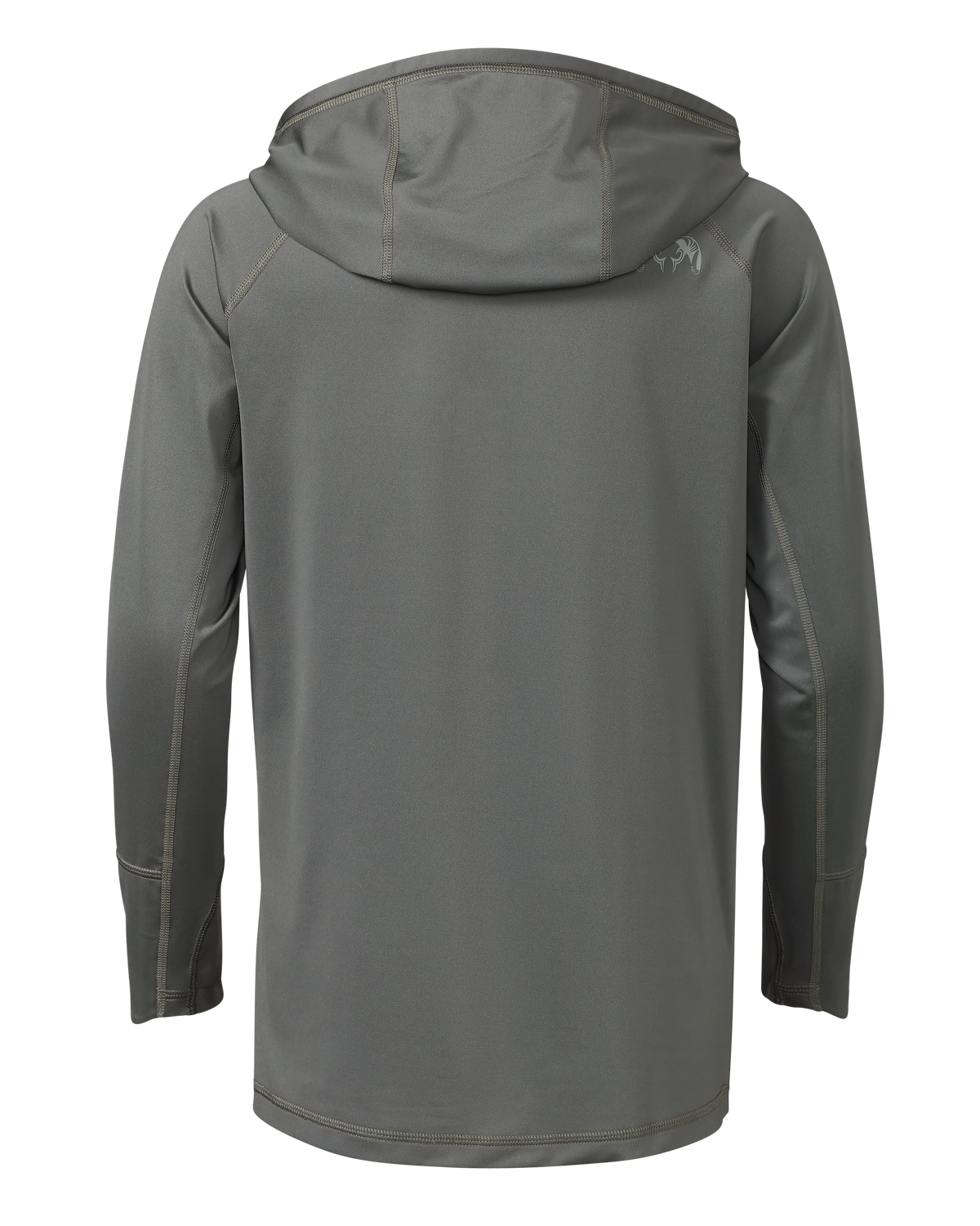 Back of Youth Gila LS Hoodie in Stone Grey