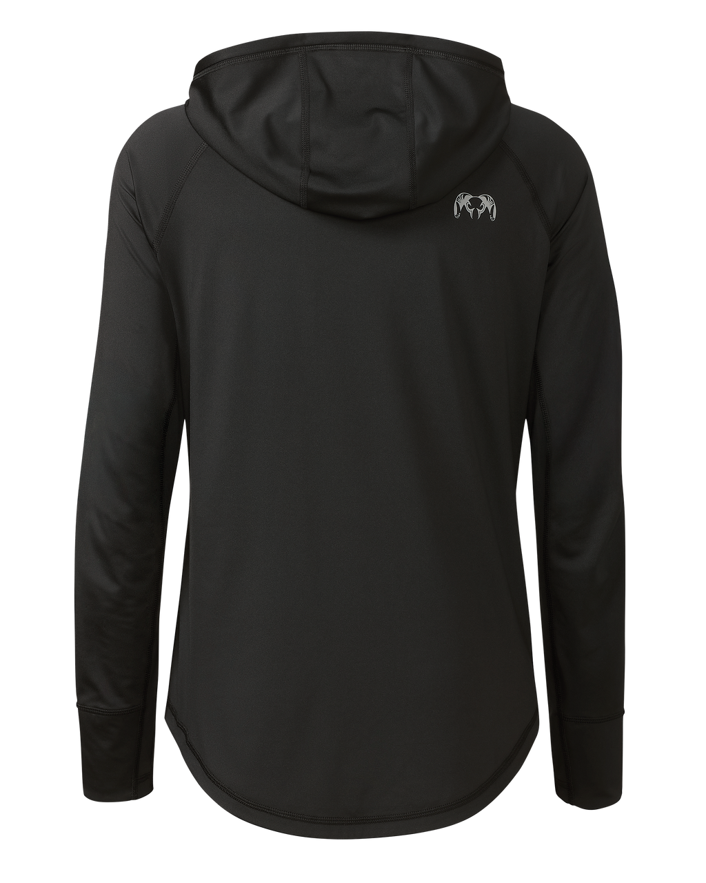 Back of Women's Gila LS Hoodie in Black