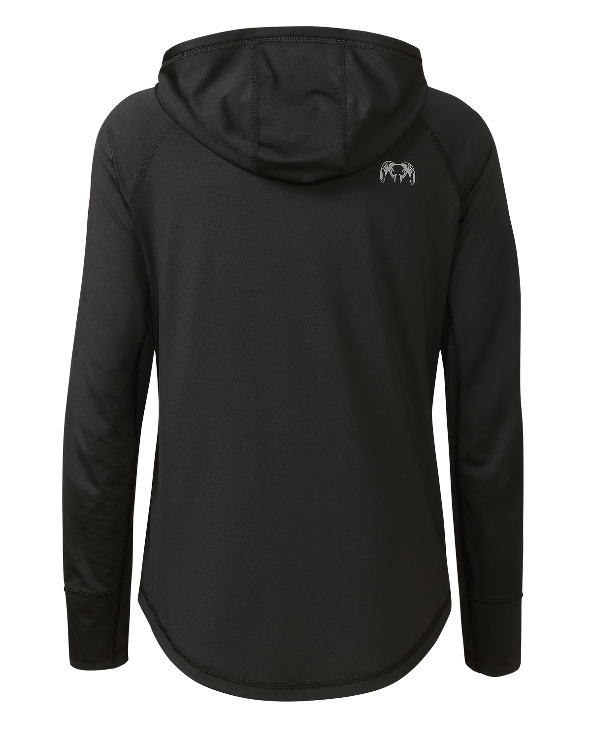 Back of Women's Gila LS Hoodie in Black