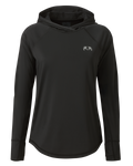 Front of Women's Gila LS Hoodie in Black