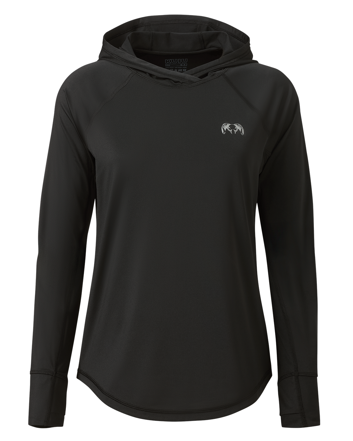 Front of Women's Gila LS Hoodie in Black