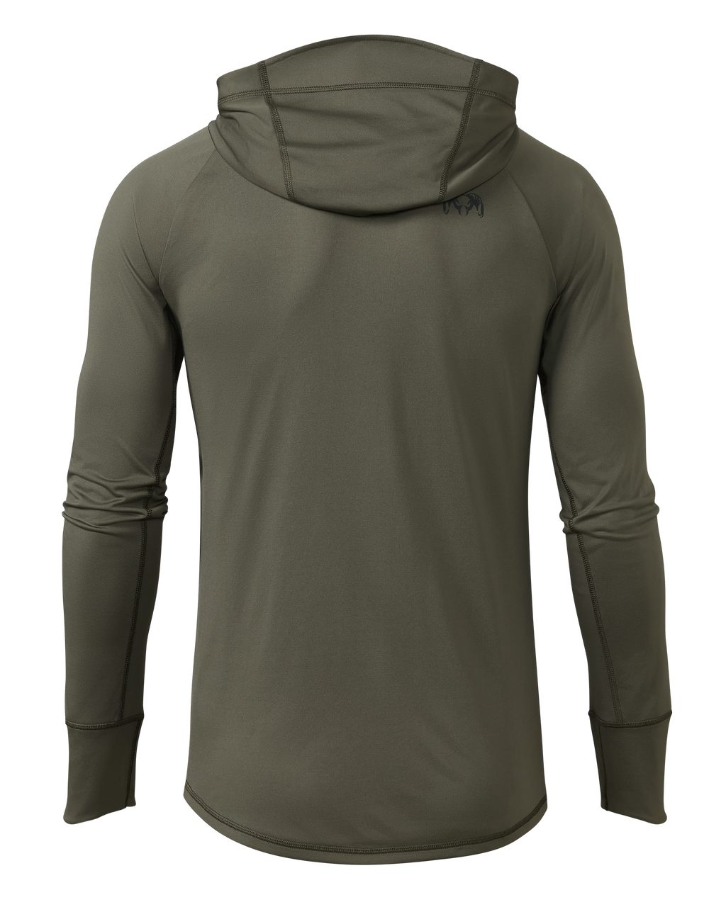 Back of Gila PRO LS Hoodie in Ash Brown