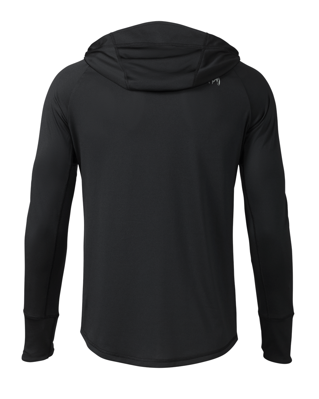 Back of Gila PRO Long Sleeve Hoodie in Black